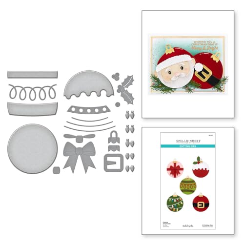 Spellbinders Festive Ornaments Etched Dies, Metal