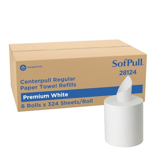 Commercial Centerpull Paper Towel Refills, 324 Sheets/Roll, 6 Pack