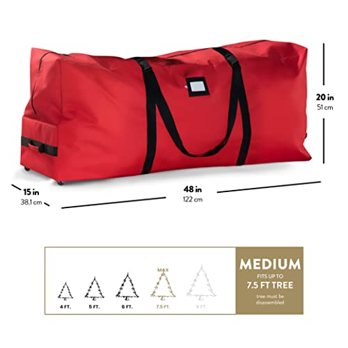 Rolling Christmas Tree Storage Bag for 7.5 Ft Trees with Wheels