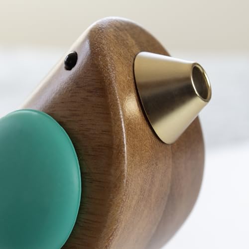 Singing Bird Wine Bottle Pourer - Turquoise Acacia Wood Spout
