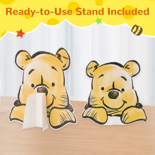 9-Piece Large Bear Cardboard Cutouts with Stands for Party Decorations