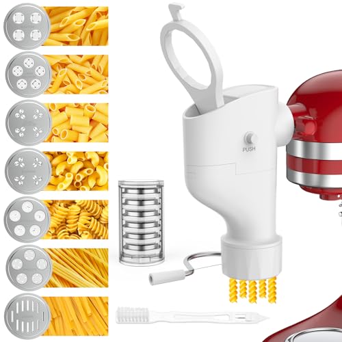 Pasta Press Attachment with 7 Interchangeable Plates for Stand Mixers