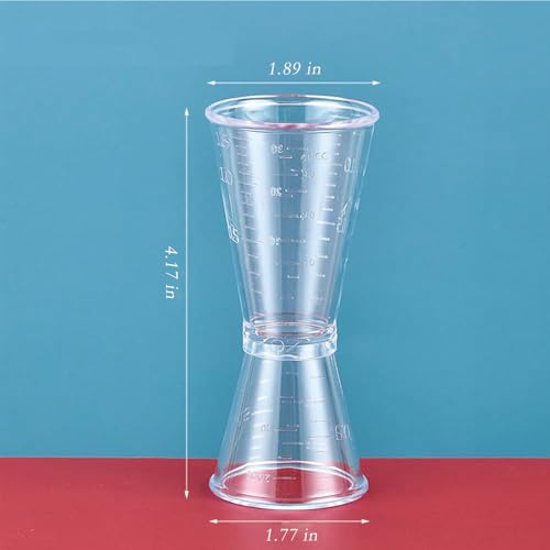 6pcs Double Head Plastic Cocktail Jigger Set, 20ml/40ml Bar Measuring Tools