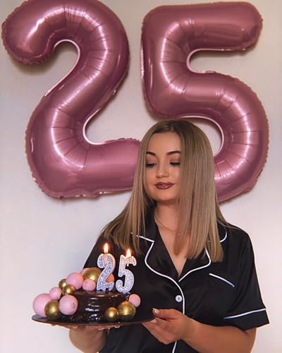 Pastel Pink Number 2 Balloon - 40 Inch Foil Decoration for Birthdays