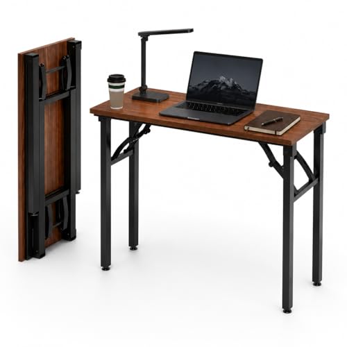 36-Inch Folding Laptop Desk, Portable Collapsible Study Table for Small Spaces