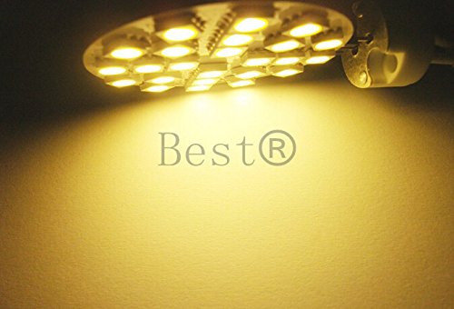 T10 Wedge Base LED Bulbs, 10 SMD 5050 Warm White, 6-Pack, 10-30V