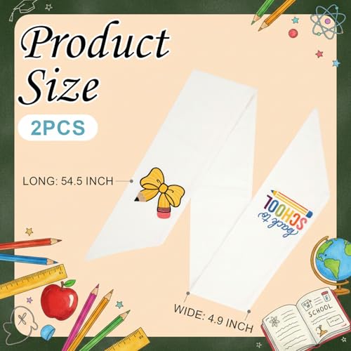 Back to School Wreath Sash Pencil Ribbon for Door Decor - Indoor Outdoor