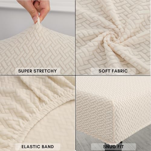 Stretch Bar Stool Covers Set of 4 - Washable Counter Height Seat Covers