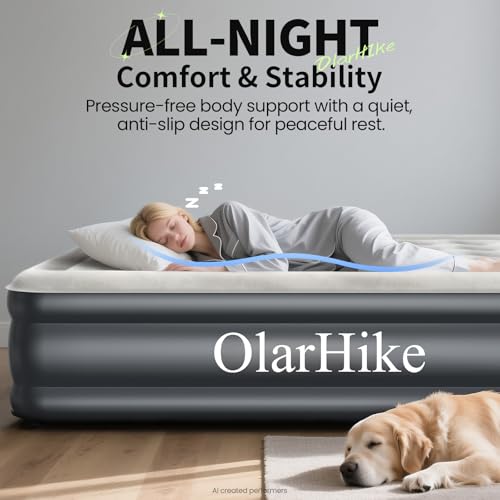 Queen Air Mattress with Built-In Pump, 18-Inch Raised Inflatable Bed