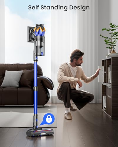 JELLYPIG Cordless Stick Vacuum Cleaner, 55KPa 650W Wireless Vac for Pet Hair