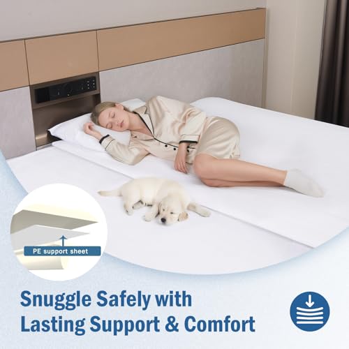 Extra Wide Bed Bridge Twin to King Converter with Washable Cover - 80x12"