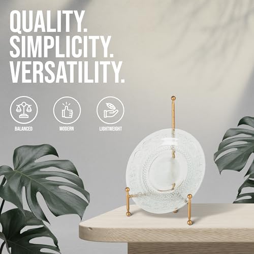 14-Inch Gold Tripod Tabletop Easel for Plates, Art, and Books
