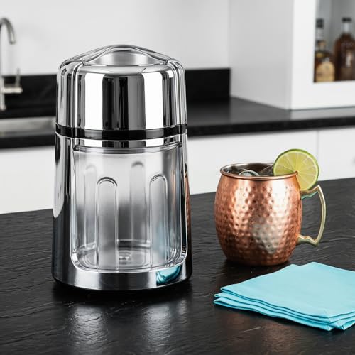 GARUET Manual Ice Crusher with Stainless Steel Blades & Bonus Ice Bucket for Cocktails