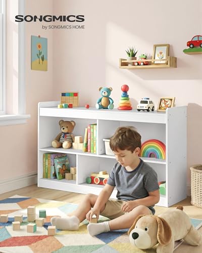Kids' Toy Storage Shelf with 5 Compartments, Montessori Organizer Unit