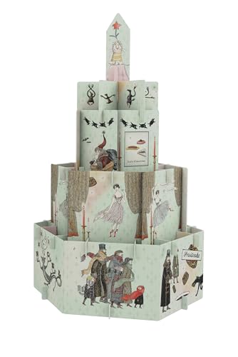 Edward Gorey Christmas Art Tower DIY Punch-Out Buildable Decor Set