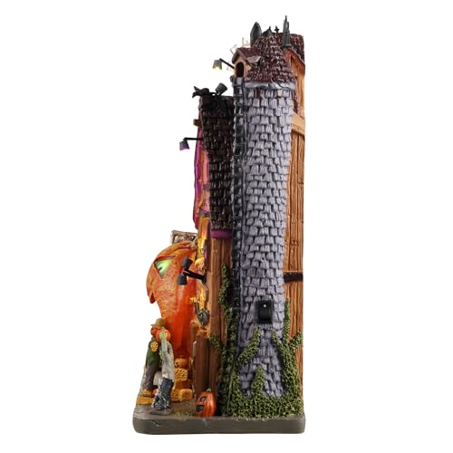 Creepy Pumpkin Patch Lighted Halloween Village Facade, 11.4-inch