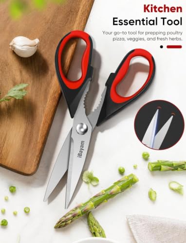 Heavy Duty All-Purpose Kitchen Scissors 2-Pack - Stainless Steel Shears