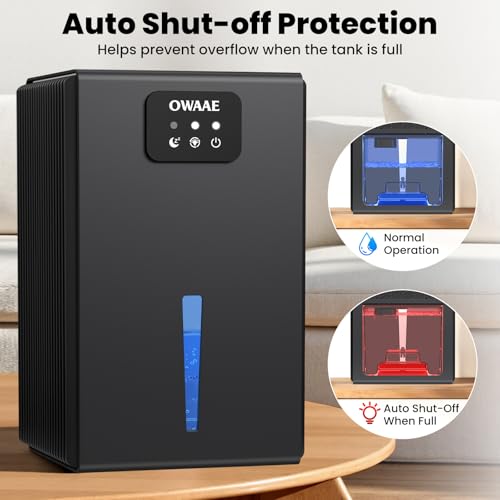 Home Dehumidifier with 95oz Water Tank and Sleep Mode, Grey