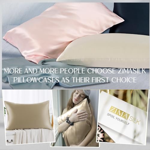 ZIMASILK 100% Pure Mulberry Silk Pillowcase for Hair & Skin - Queen