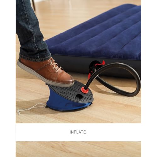 11.5-Inch Portable Foot-Operated Bellows Pump with 3 Nozzles