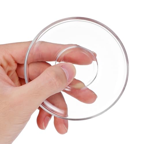 Zerodeko Glass Tea Saucer Set of 4 – Elegant Round Snack & Coffee Plate