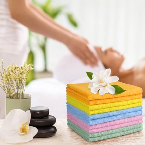 Unimade Microfiber Washcloths 20-Pack Face Towels 12" x 12" Soft Fast Drying