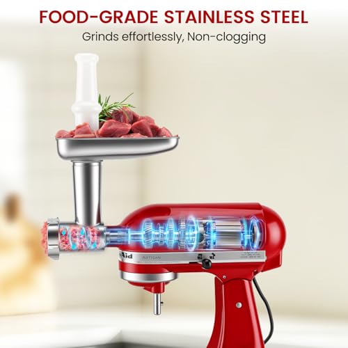 Stainless Steel Meat Grinder Attachment for Stand Mixers