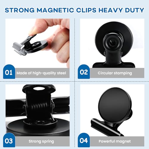 20-Pack Heavy Duty Magnetic Clips for Photos, Fridge, and Office Organization