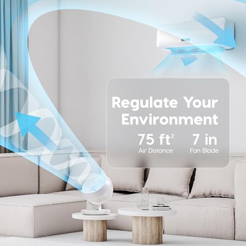 Air Circulator Fan with Remote and 360° Oscillation