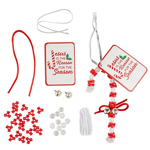 Needzo Christmas Craft Kit - Jesus is the Reason for the Season Ornaments, Pack of 24
