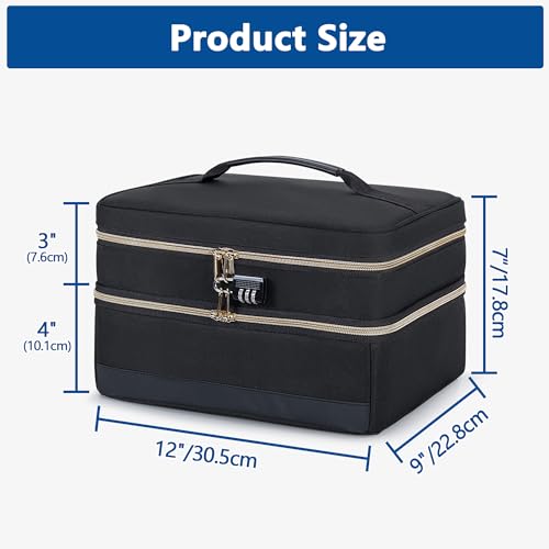 Lockable Discreet Storage Bag with Combination Lock and Dividers