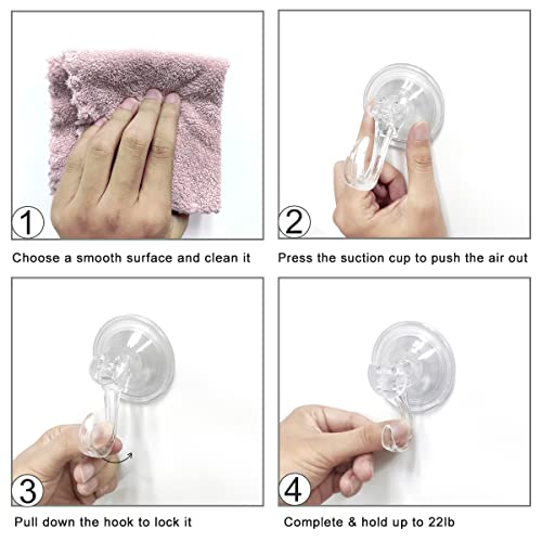 Heavy Duty Suction Cup Wreath Hangers - 2 Pack Clear Window Glass Hooks