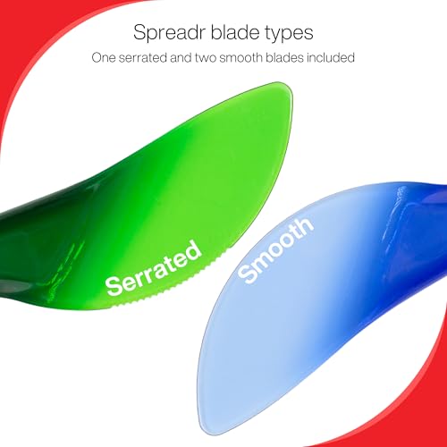 Plastic Butter Spreader Knife Set 3-Pack, Extended Reach Reusable Spreaders