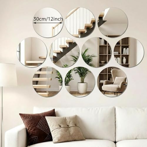 36-Pack 12-Inch Round Mirror Centerpieces for Weddings and Party Decor