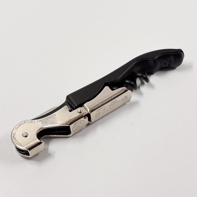 Pulltap’s Double-Hinged Waiter's Corkscrew – Professional Wine Opener with Foil Cutter