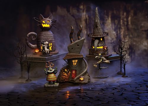 Harlequin Demon House Illuminated Holiday Village Building - 10.67 Inch
