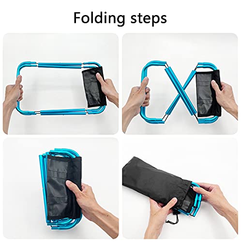 Portable Mini Folding Stool - Lightweight Aluminum Camping Seat