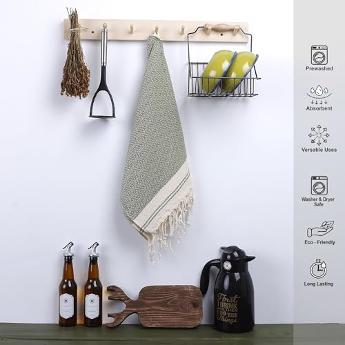 Turkish Hand Towels Set of 2 - 16x32 Inch Boho Farmhouse Decorative Towels