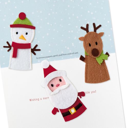 Hallmark Signature Christmas Card for Kids with Removable Finger Puppets - 16 Pack