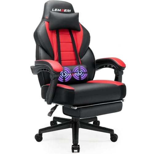Heavy-Duty Big and Tall Gaming Chair, 400lb Capacity, Ergonomic PC Desk Chair
