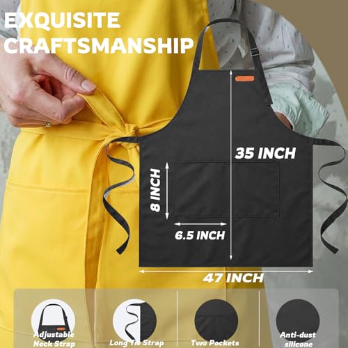 Waterproof Kitchen Apron for Women, Oilproof Silicone Coated Polyester