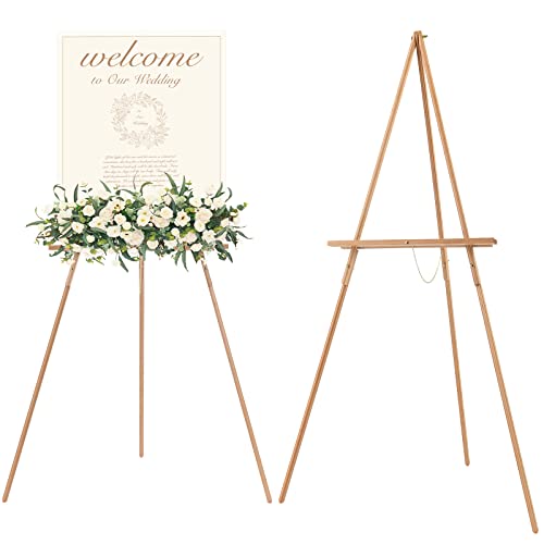 Beech Wood Tripod Display Easel for Wedding Signs, Paintings, and Posters