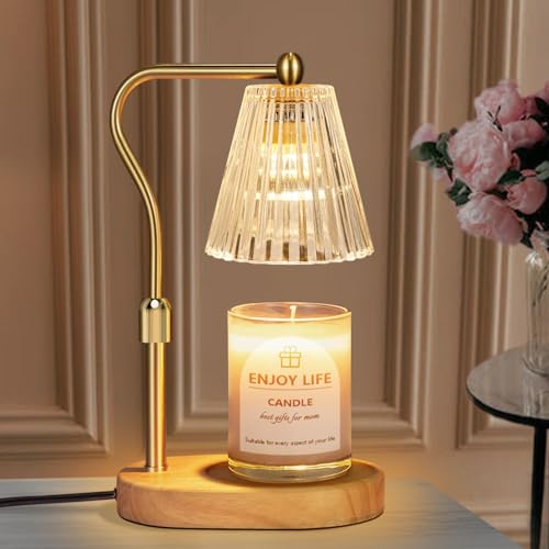 Dimmable Candle Warmer Lamp with Timer & Adjustable Height for Jar Candles