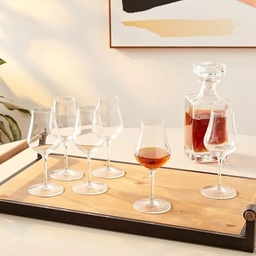 Luigi Bormioli Vinoteque Snifter Glasses Set of 6, 5.75 Oz Clear Wine Glasses for Spirits