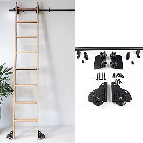 13ft Sliding Library Ladder Hardware Kit, Rolling Track for Home Loft