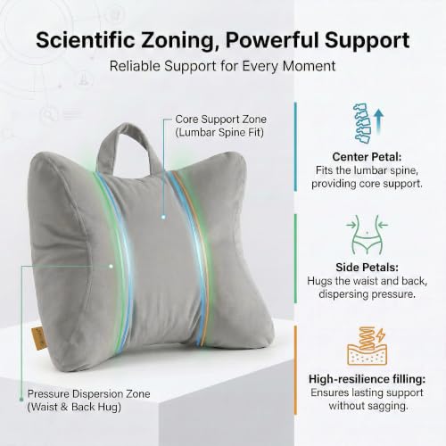 Ergonomic Lumbar Support Pillow for Office Chair & Car Seat