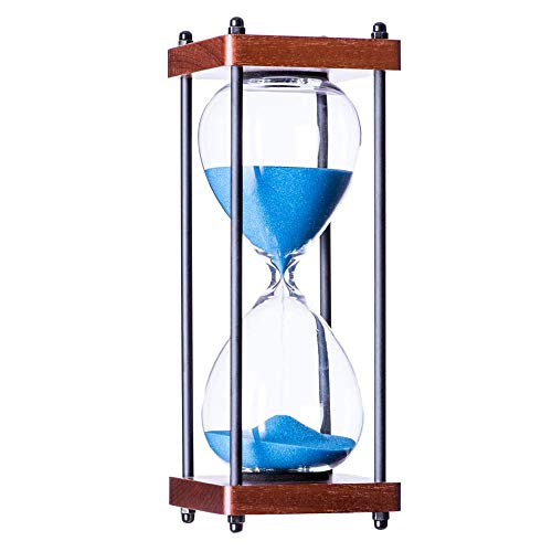 AKAKA MUNING Large Hourglass Timer 60 Minute – Decorative Blue Sandglass
