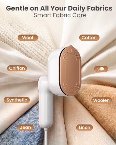 Nirrom Portable Garment Steamer & Iron, 180° Rotatable Handle, 970W