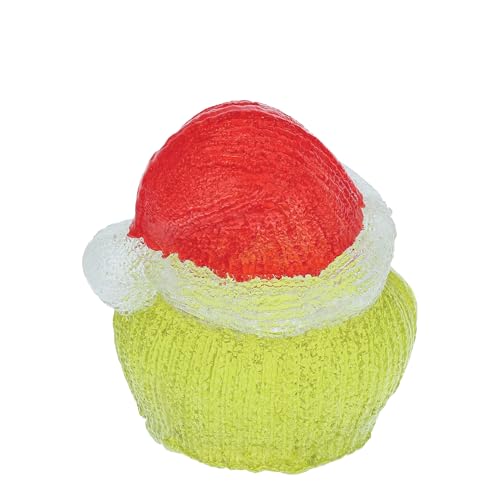 Department 56 Dr. Seuss Grinch Head Lit Figurine, 7.7 Inch Christmas Decor