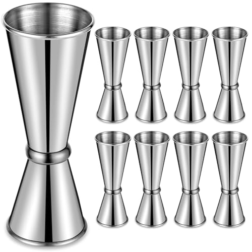 GCTWFYK 8-Piece Stainless Steel Bar Jigger Set for Cocktails, 1oz & 1.7oz